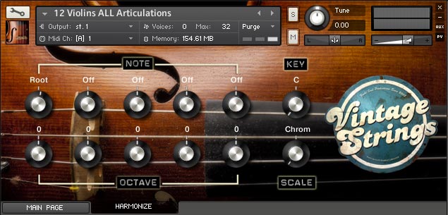 Big Fish Audio Vintage Strings - GUI 2