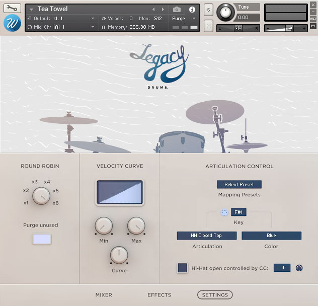 Settings View GUI Image