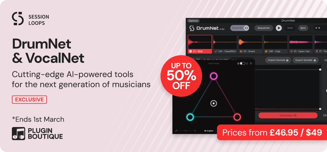  Session Loops DrumNet & VocalNet x Plugin Boutique 14th Anniversary Sale (Exclusive)