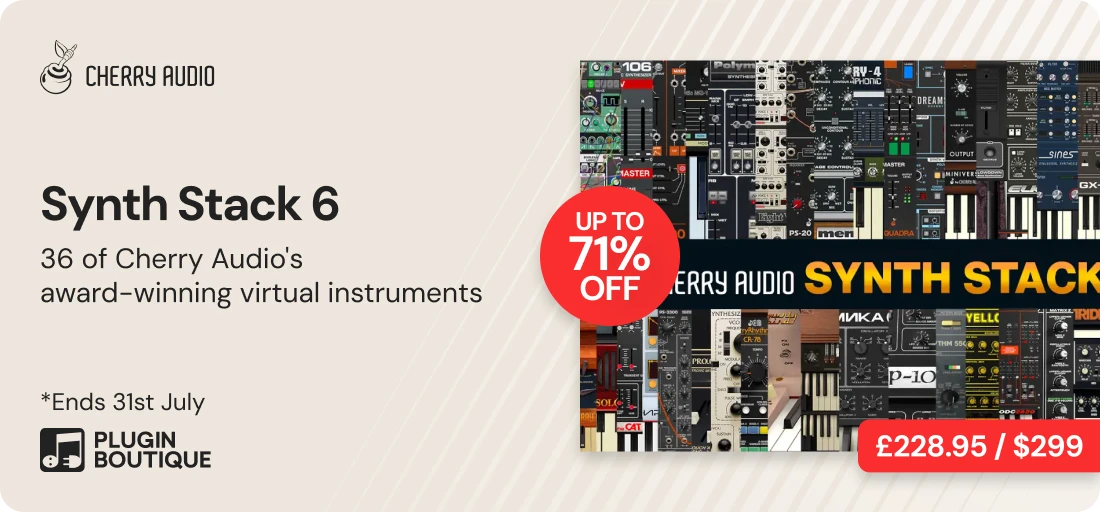 Cherry Audio Synth Stack 6 Stack Up for Summer Sale
