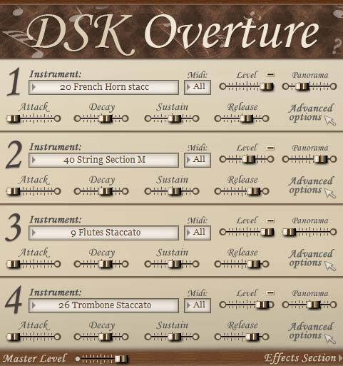DSK Overture interface