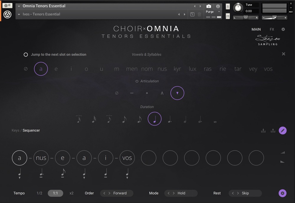 Native Instruments Choir Essentials - Omnia GUI 5