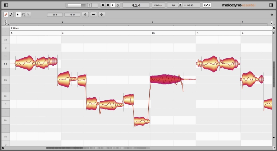 Melodyne 5 Essential - User Interface