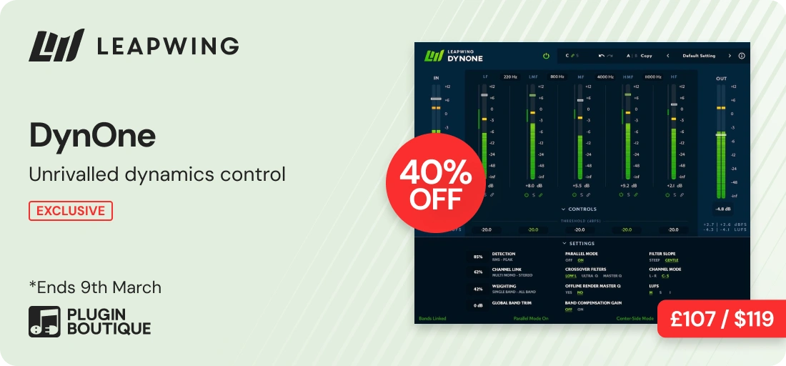 Leapwing Audio DynOne Mixing Month Sale (Exclusive)