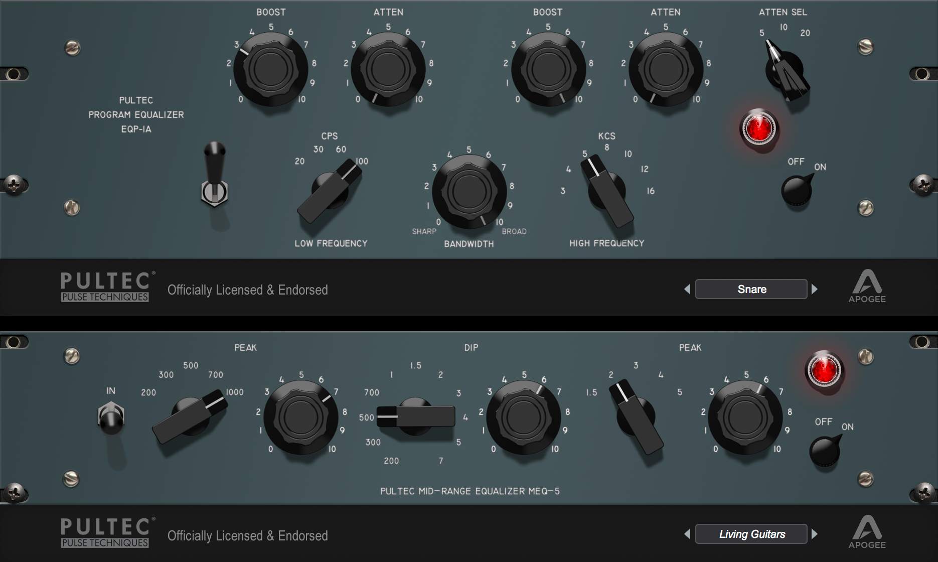 Apogee EQP-1A + MEQ-5 Pultec Bundle