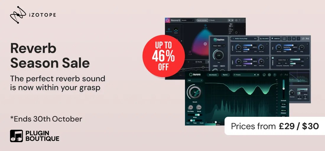 iZotope Reverb Season Sale