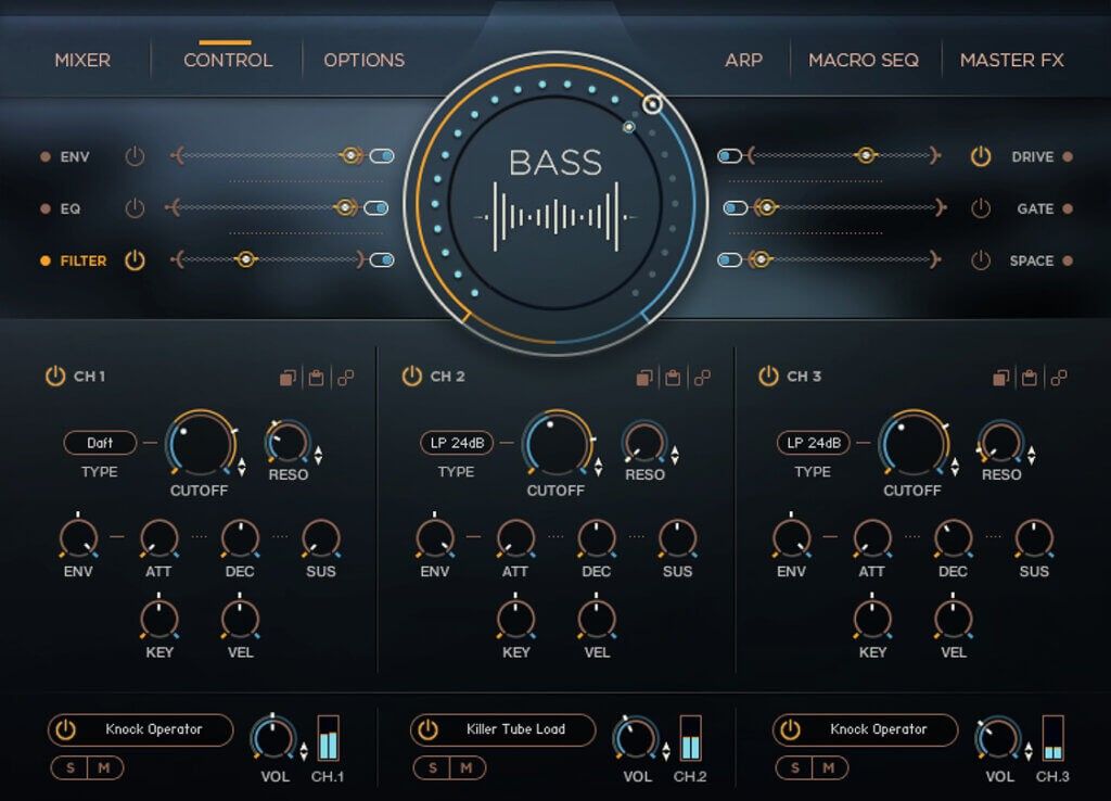 Mosaic Bass - User Interface (Main)