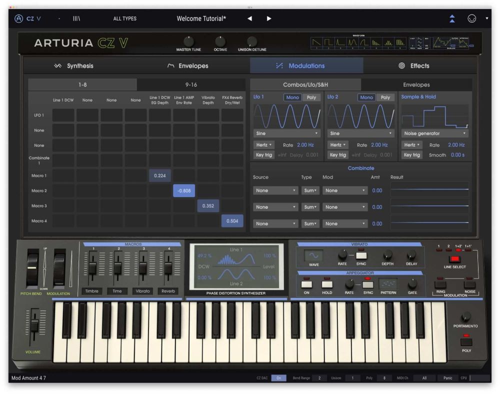 CZ V - User Interface (Modulations)
