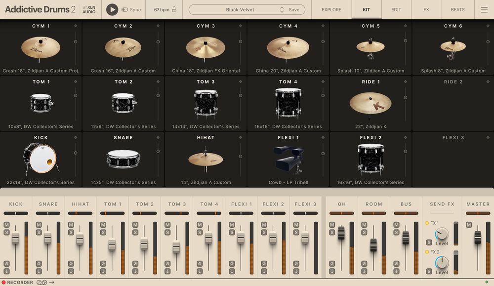 XLN Audio Black Velvet ADpak - Kit View
