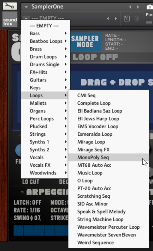 Loot Audio Sampler One - UI - Presets
