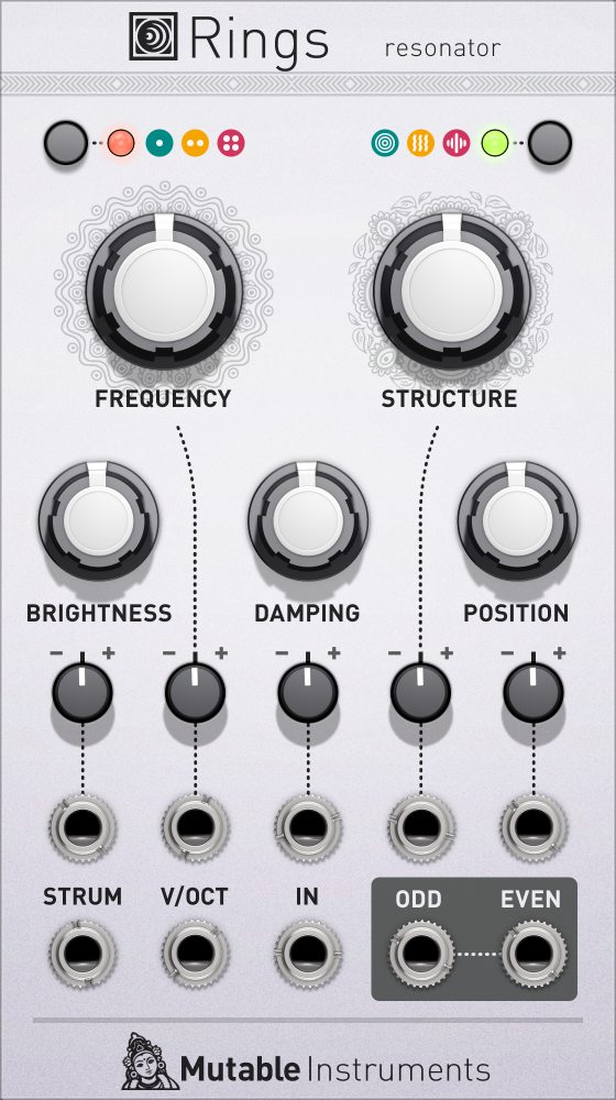 Mutable Instruments Rings - User Interface