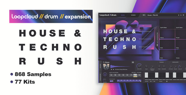 DRUM Expansion: House and Techno Rush interface