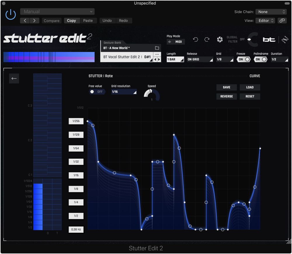 iZotope Stutter Edit 2 - User Interface - Modulation Panel (Expanded)