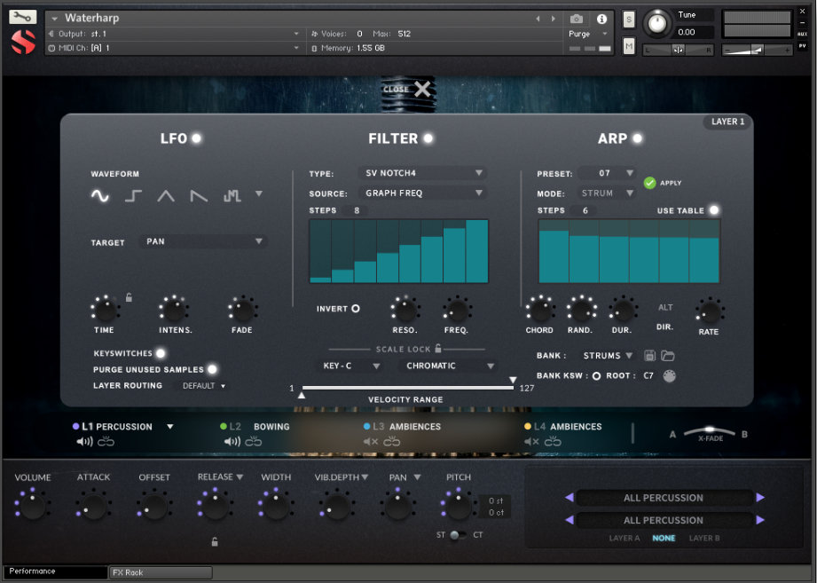 Waterharp - UI Strum