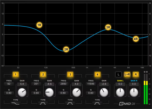 eMo Q4 Equalizer interface