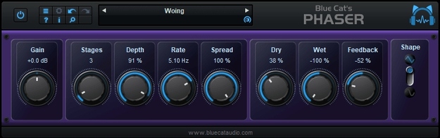 Blue Cat’s Phaser interface