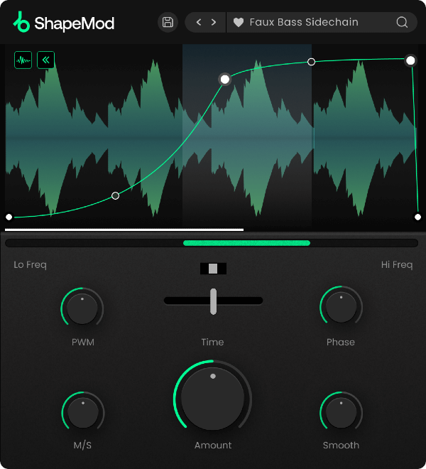 Plugin Boutique ShapeMod - User Interface (Waveform Display)