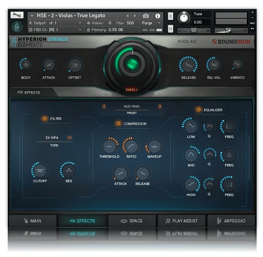 Hyerion Strings Elements - User Interface 4