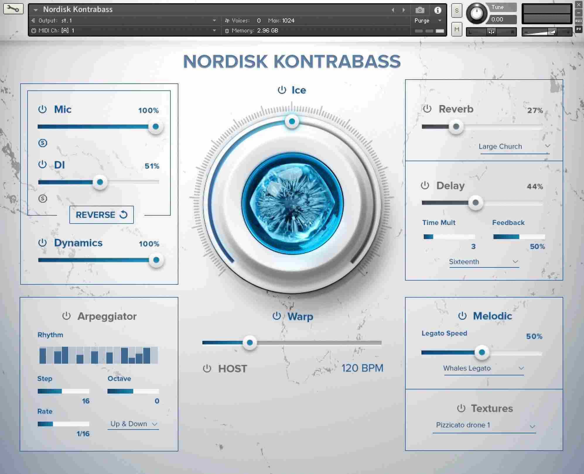 Nordisk Kontrabass - User Interface