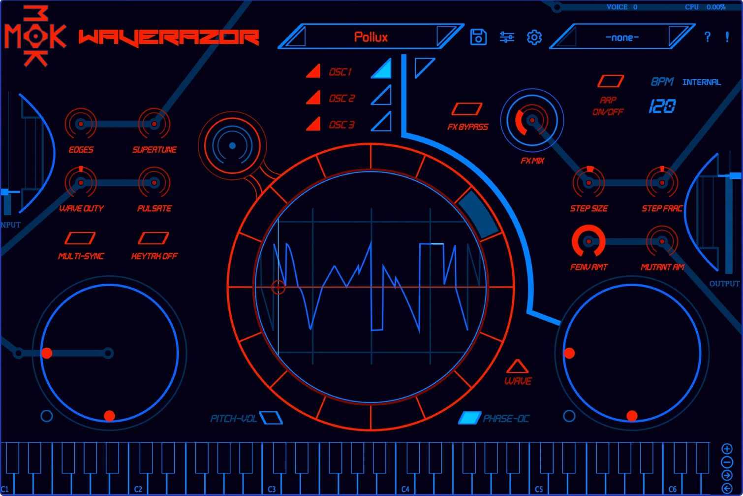 Tracktion MOK Waverazor - Main GUI