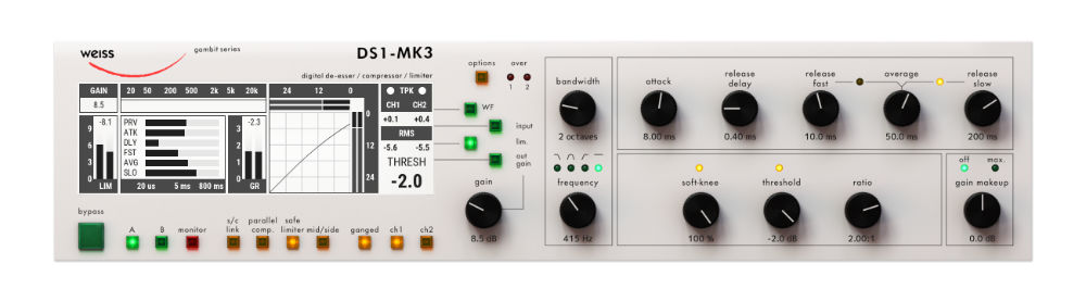 Softube Weiss DS1-MK3 - User Interface