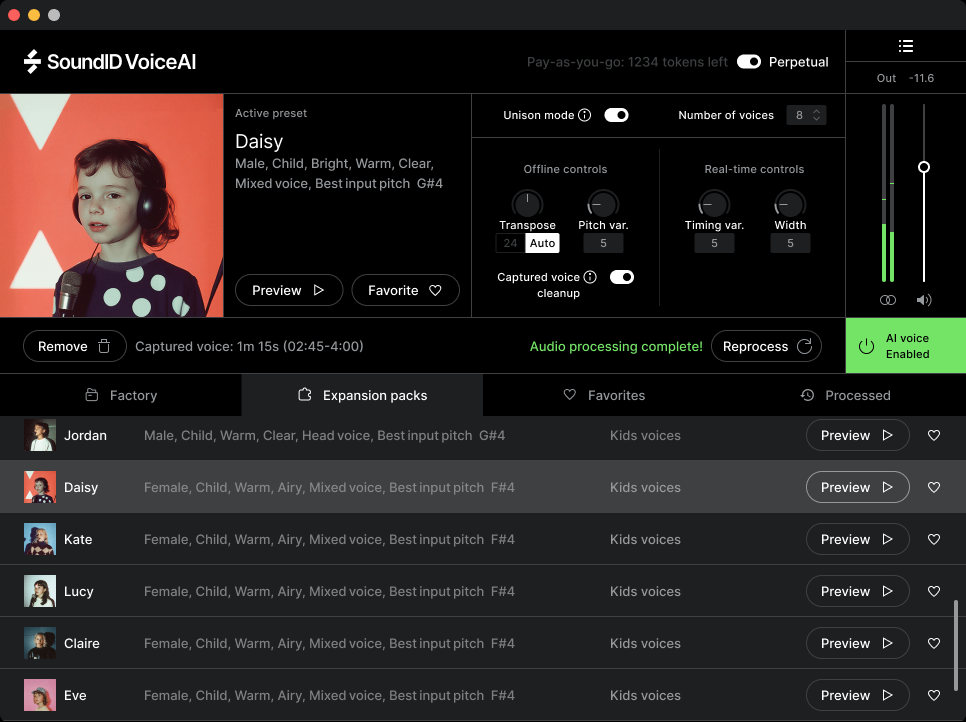 SoundID VoiceAI Kids Voices Expansion Pack - UI 4