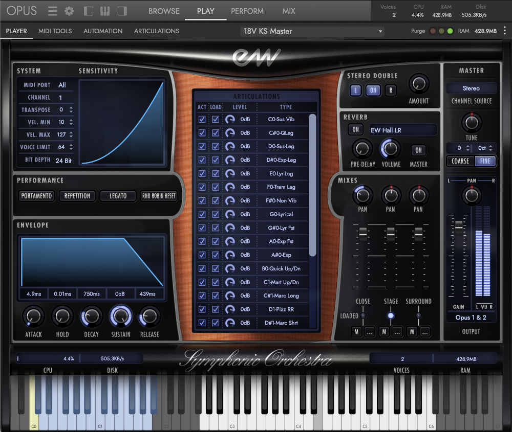 Symphonic Orchestra Platinum - GUI