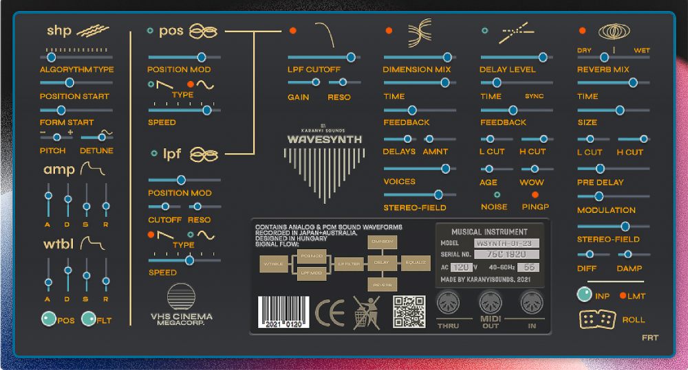 Karanyi Sounds Wavesynth (Dark) - UI (Back)