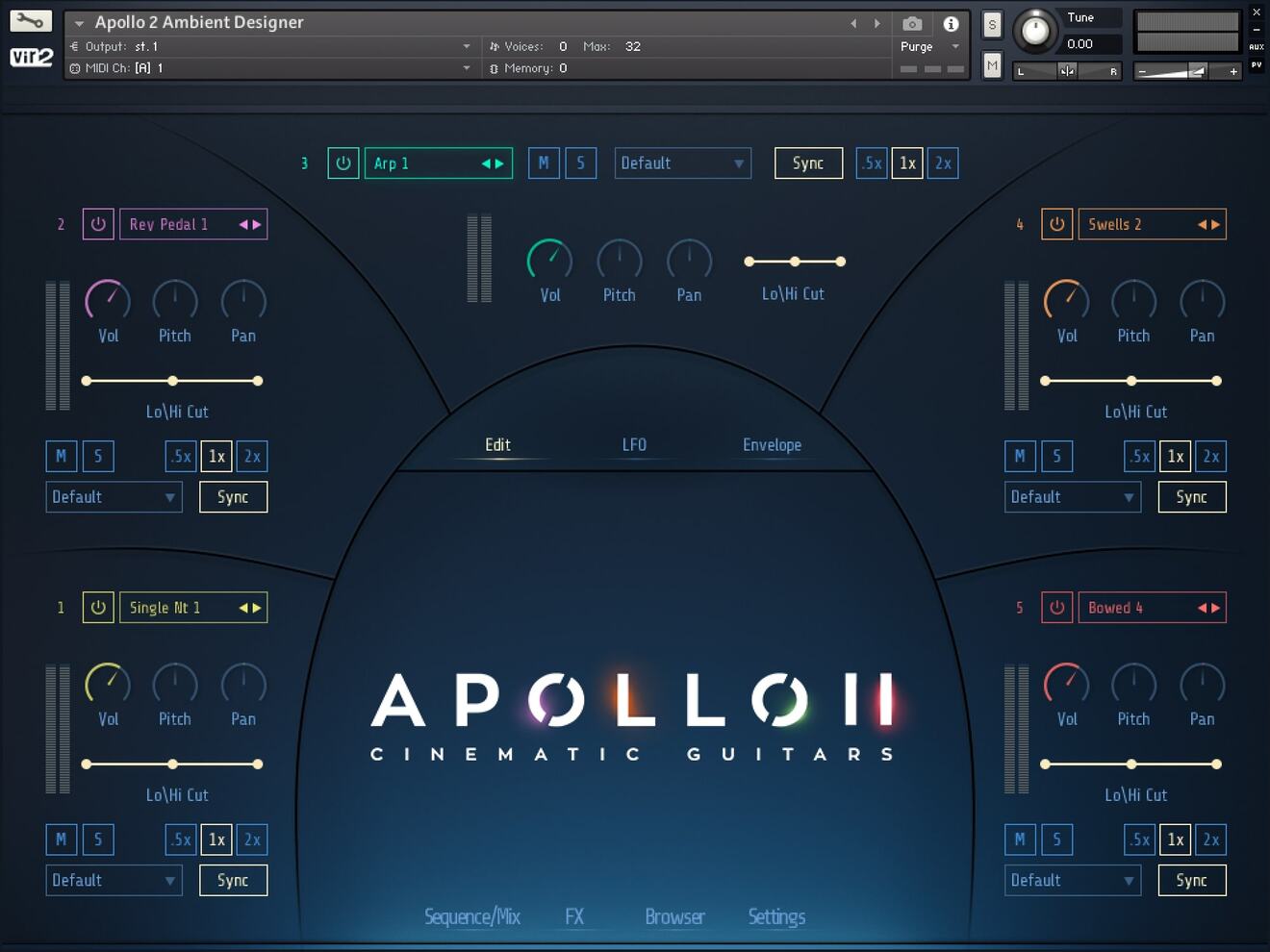 Vir2 Instruments Apollo 2: Cinematic Guitars - GUI