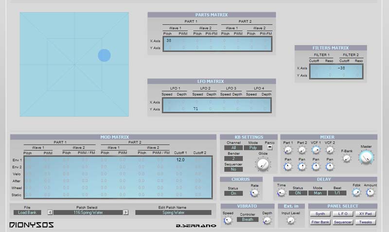 Dionysos User Interface 3
