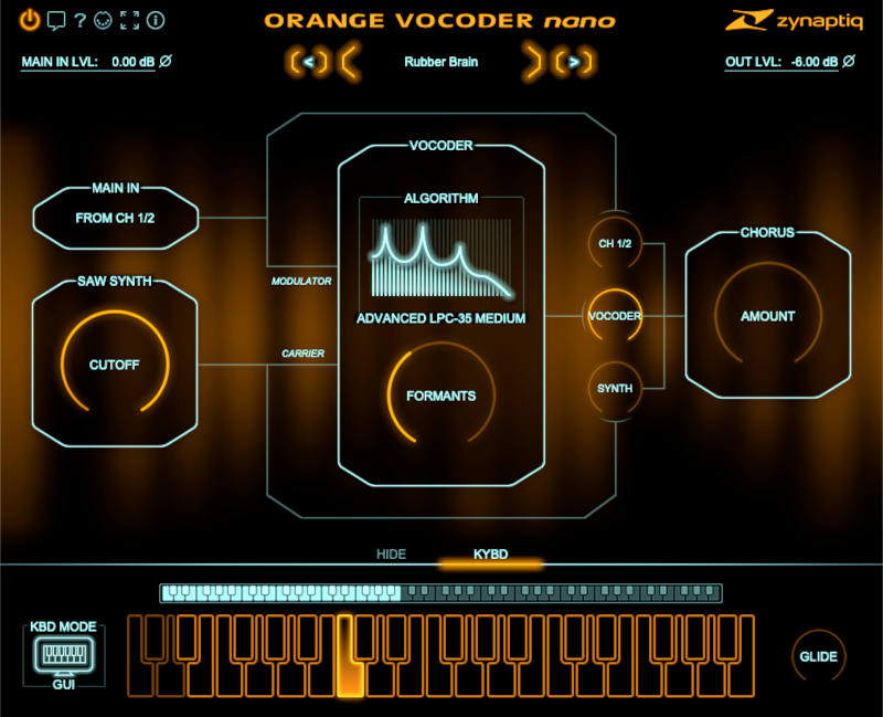 ORANGE VOCODER NANO - GUI