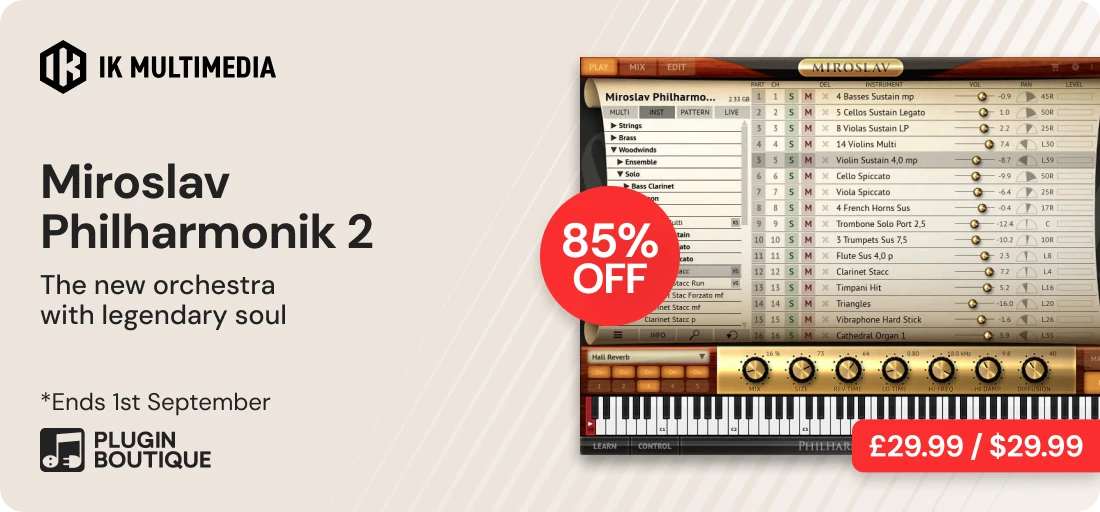 IK Multimedia Miroslav Philharmonik 2 $29.99 Sale