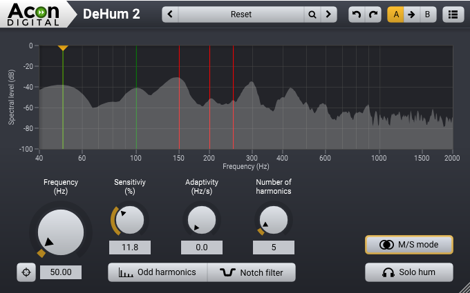 DeHum 2 - User Interface
