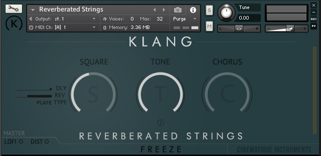 KLANG FREEZE: Reverberated Strings