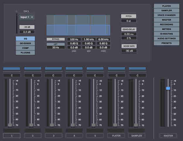 Podcaster interface