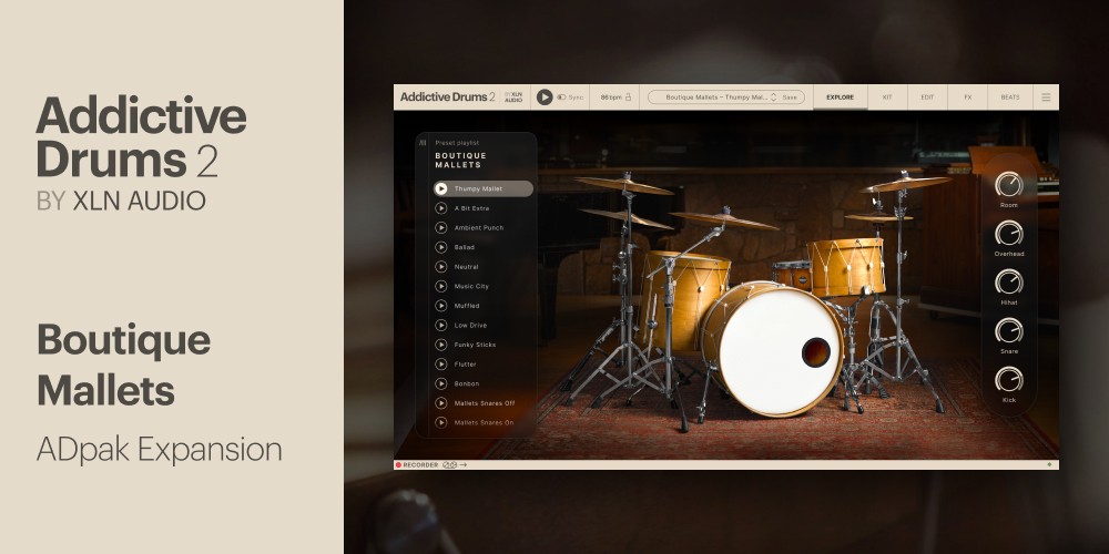 XLN Audio Boutique Mallets ADpak