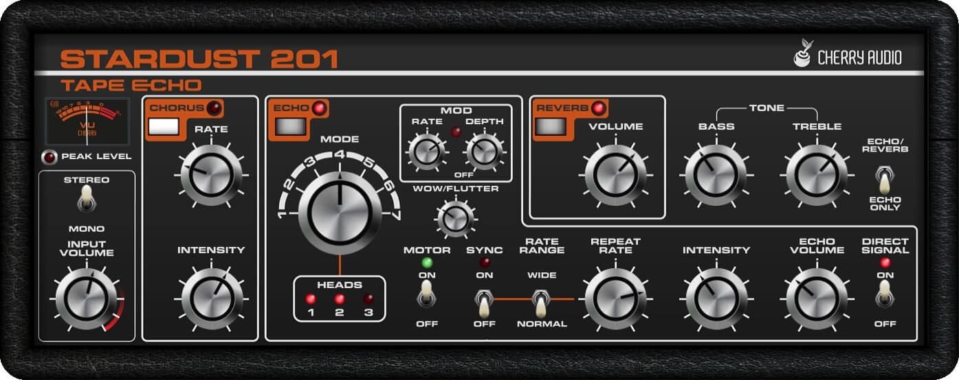 Cherry Audio Stardust 201 Tape Echo - Main GUI