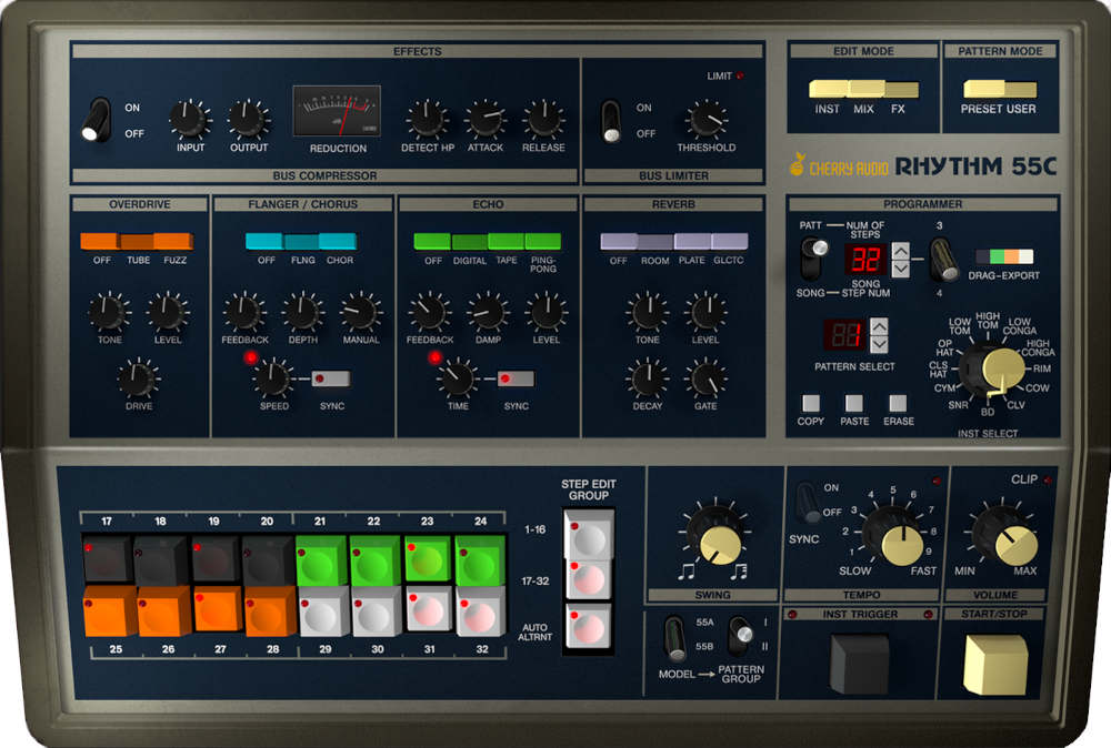 KR-55C Drum Machine - UI 4