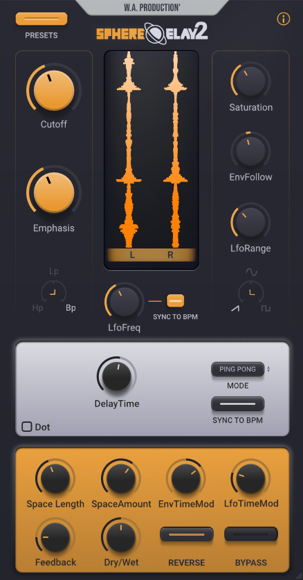 SphereDelay 2 - GUI