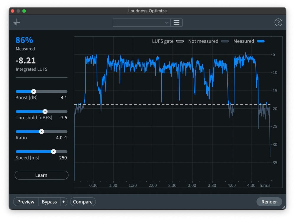 iZotope RX 11 Advanced - Loudness Optimize