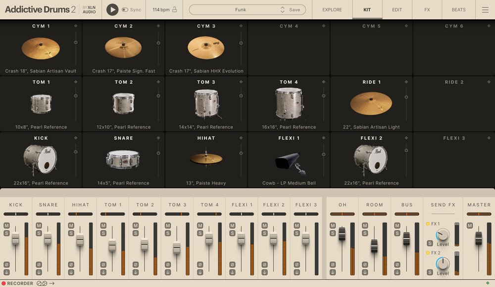 XLN Audio Funk ADpak - Kit View
