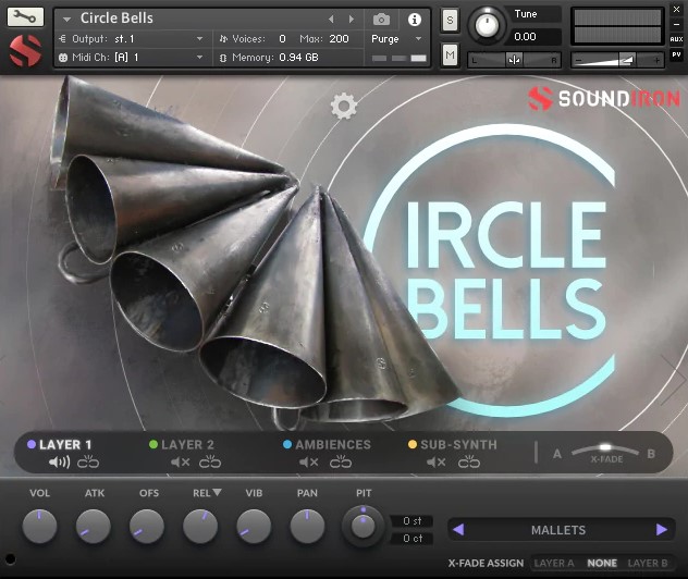 Soundiron Circle Bells - Main UI