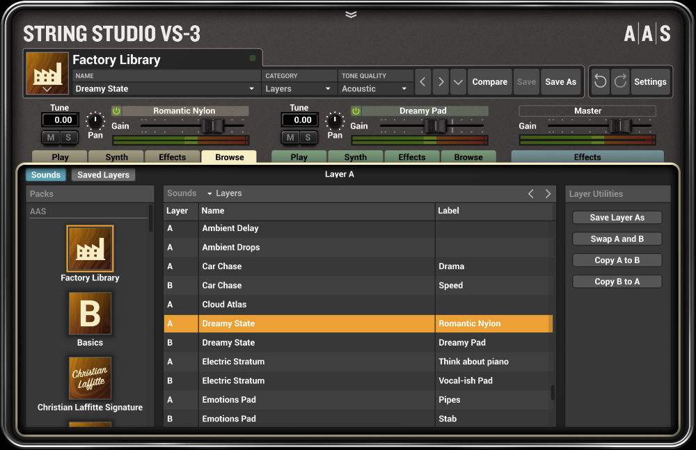 AAS String Studio VS-3 - User Interface (Browse)
