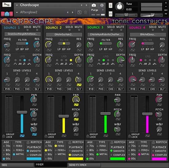 Chordscape Mixer User Interface