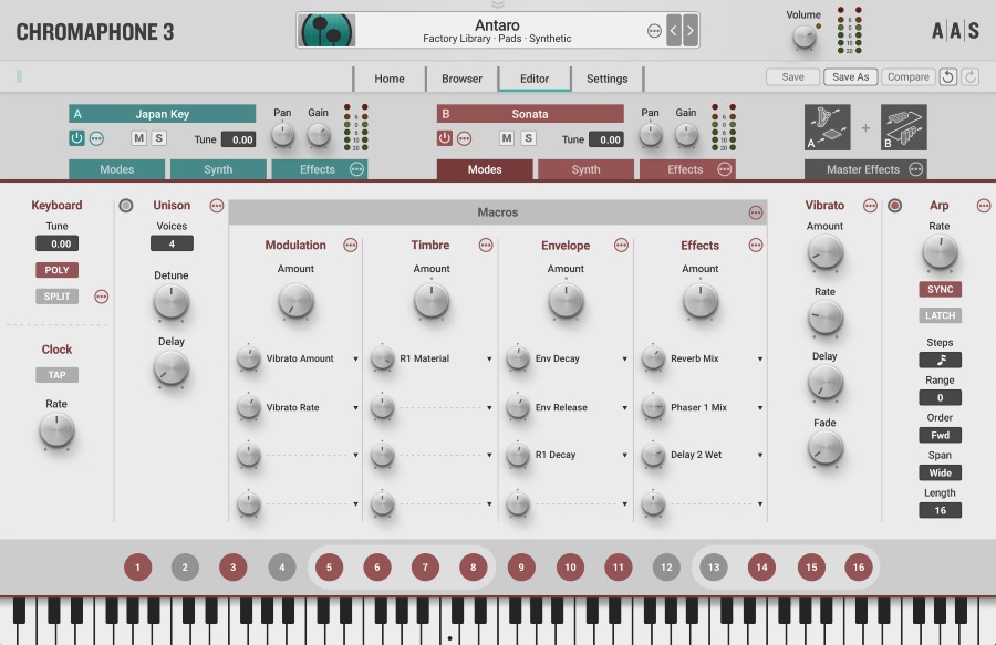 Chromaphone 3 - UI - Modes