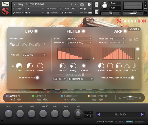 Soundiron Tiny Thumb Pianos - Advanced Window