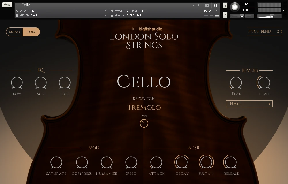 London Solo Strings - Cello UI