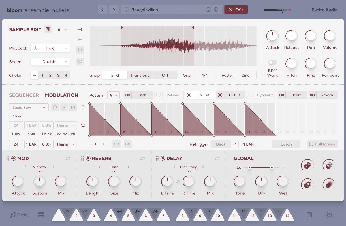 Bloom Ensemble Mallets - Edit Page Modulation