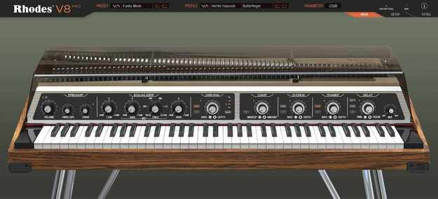 Rhodes V8 Pro Virtual Instrument interface