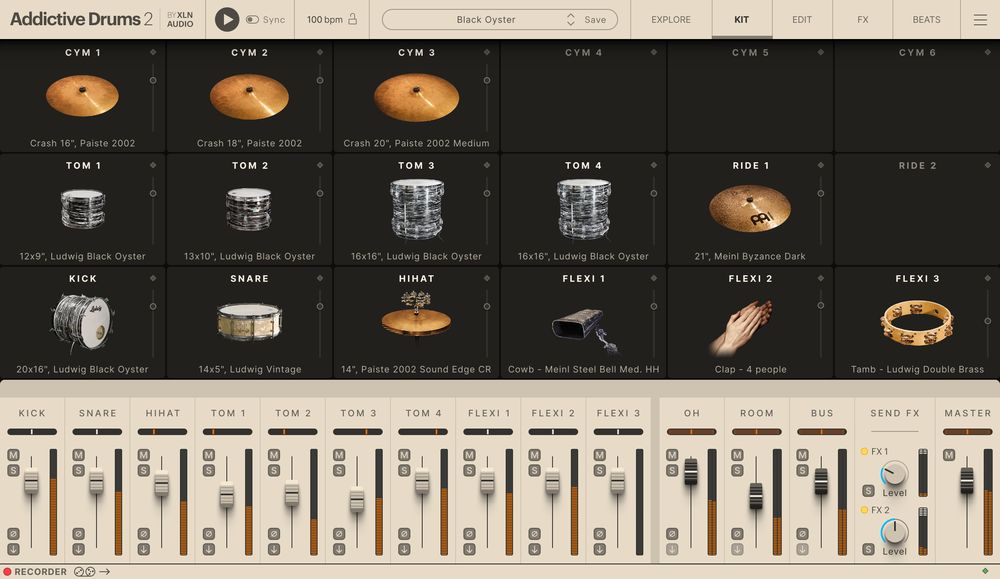 XLN Audio Black Oyster ADpak - Kit View